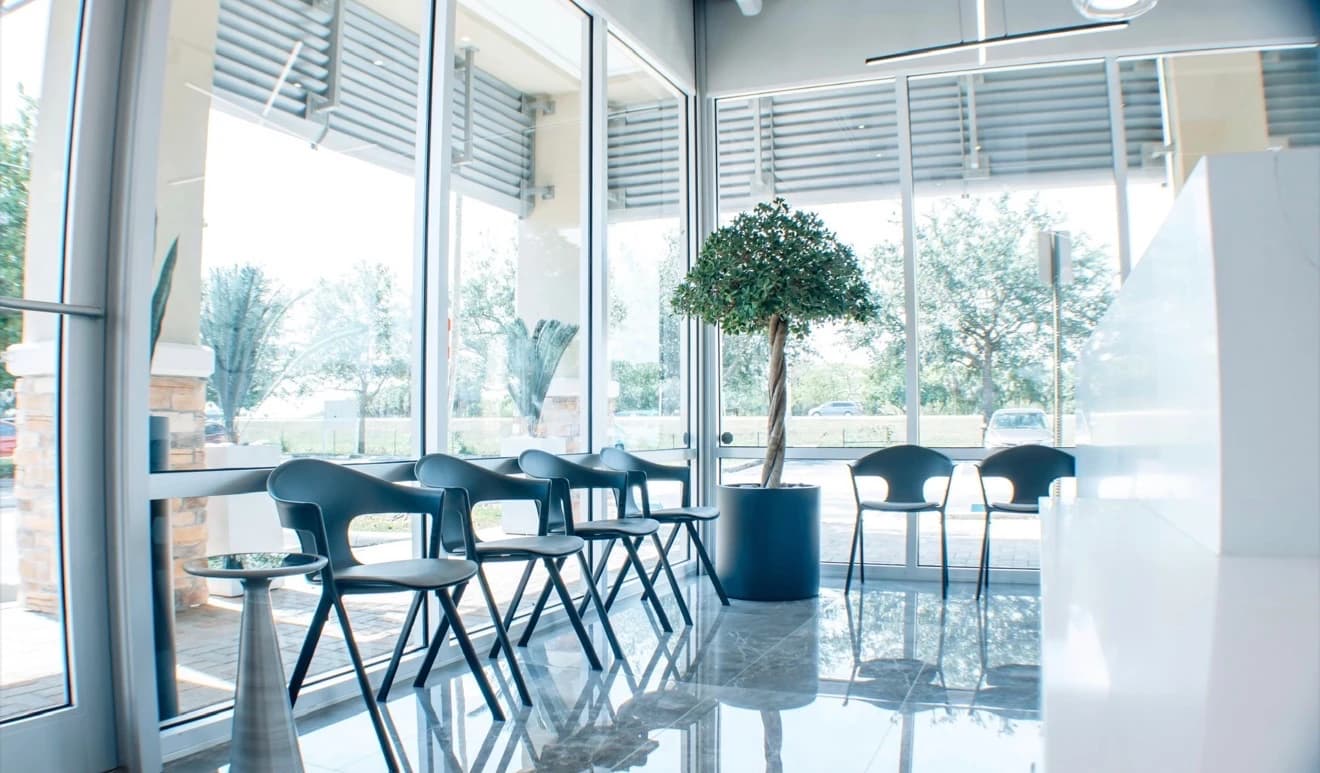 Interior of the OMS Associates oral and maxillofacial surgery practice in South Florida